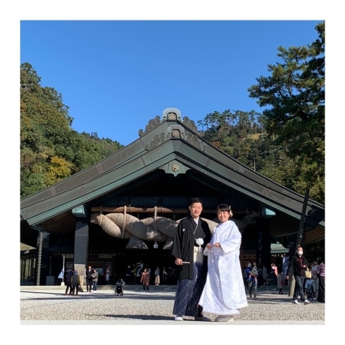 「神楽殿挙式のお客様のご紹介♡」