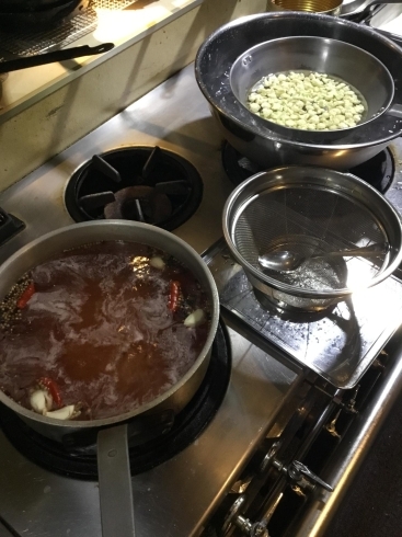 鍋に入れる用ザルと冷やす用ザルが効率よくできます「料理少しずつ紹介 -ピクルス-」