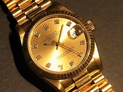 「ロレックス ボーイズ デイトジャスト 68278G 10Pダイヤ 腕時計 高価買取」