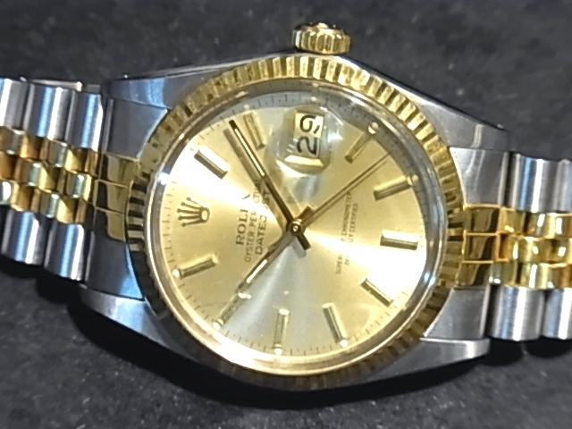 「ロレックス デイトジャスト 16013 メンズ腕時計 高価買取」