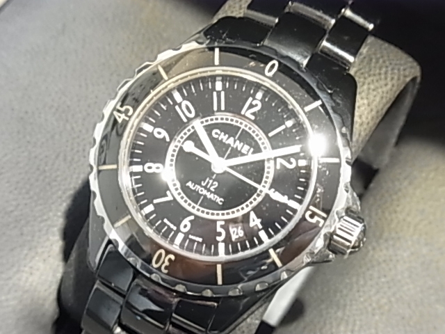 「シャネル J12 H0685 自動巻き ブラック 腕時計 高価買取」