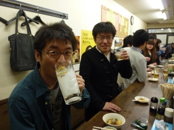 こちらは米子出身の方と松江出身の方。<br>もちろんまいぷれをご存知で写真載せていいですか？　といったら快くどうぞと。いい人たちでした！！