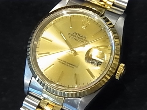 「ロレックス 16233 デイトジャスト メンズ腕時計 高価買取」