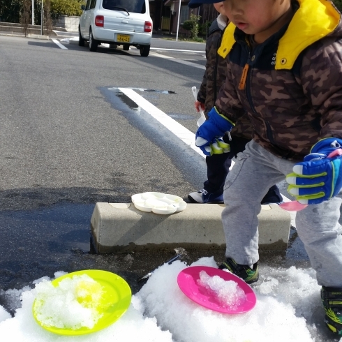 「冬のかき氷遊び☆」