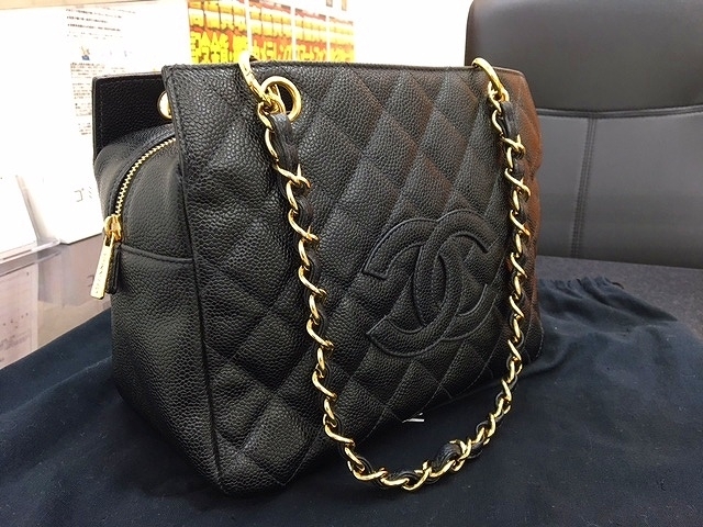 「大黒屋 瑞江店 シャネル CHANEL キャビアスキン A18004 ブラック チェーンショルダーバッグ をお買取させて頂きました。　瑞江 篠崎 一之江 船堀 東大島 大島」