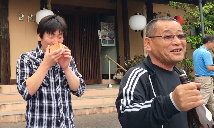 「天山酒造さんの甑倒し、今年も地元のお酒がとても美味しいです♪( ´▽｀)」