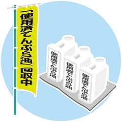 「家庭で処理に困る廃油(食用油)を回収」