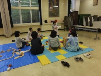 雨のため、お友達はいつもより少なかったけど、楽しい時間を過ごしました。