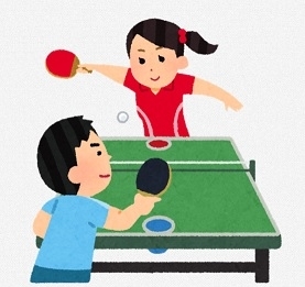 「夏休みファミリー卓球」