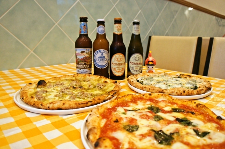 「本八幡駅からすぐのピッツェリア！　ピザと一緒にイタリアのビールとワインはいかが？」