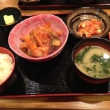 和採食　勇山亭の唐揚げ野菜あんかけ定食