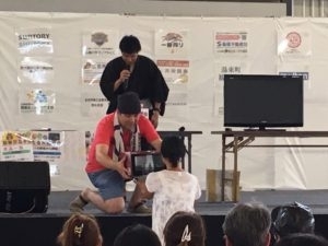 「五日市さえきフェスタのイベントに景品の協賛をさせていただきました。」