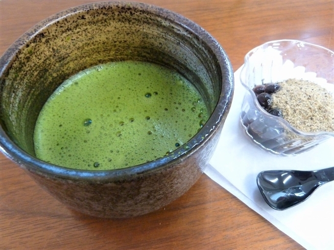 「あったか抹茶+タピオカセット　はじめました！」