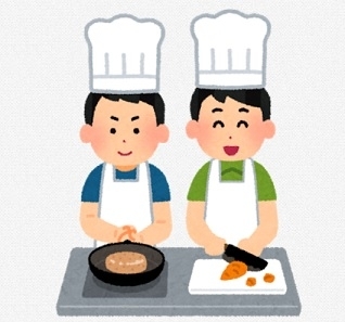 「男の料理教室　わが家の簡単レシピ」