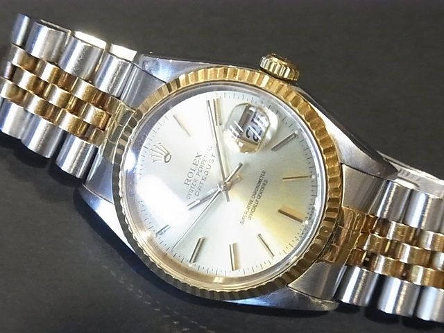「ロレックス デイトジャスト コンビ 16233 メンズ腕時計 高価買取」
