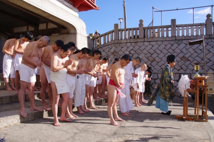 「西大寺会陽の水垢離行にて、祝詞あげさせて頂きました。」