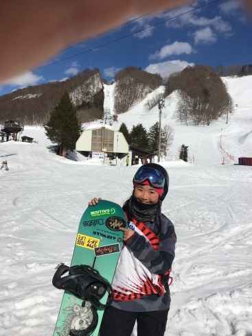 「当店サポートライダー、岩渕麗楽、オリンピック、ビッグエァー、4位でした。」