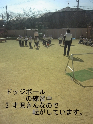 「今日は青山先生の体育遊びの日　3月の子育て支援の予定を掲載中。」