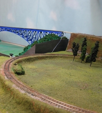 福島県の只見川第一橋梁の模型