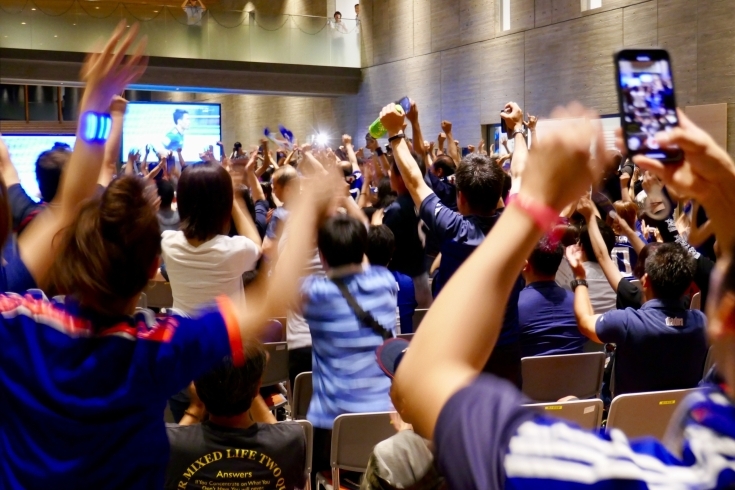 「W杯 日本初戦パブリックビューイング@サンマリーンながの」