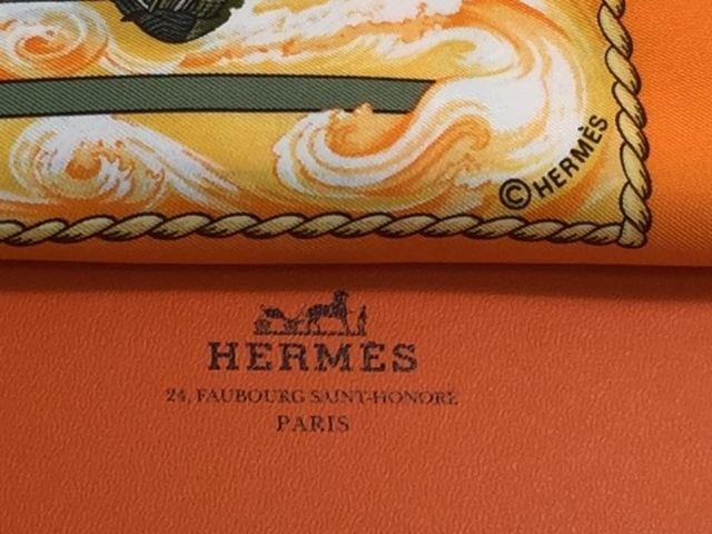 「エルメス(HERMES) スカーフ　お買取りさせて頂きました。　　金(ゴールド）買取価格高騰中です！ 　貴金属、ダイヤ、色石、金歯、ブランド品、切手、印紙の　買取りと査定は「チケット大黒屋」金町北口店」