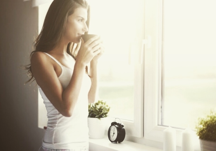 「麦茶で水分補給」