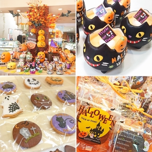 「10月になり店内のディスプレイや焼き菓子やクッキーのパッケージにもハロウィンカラーいっぱいです♪」