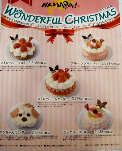 「わんこのクリスマスケーキ　Ｕ*^ω^*Ｕ」