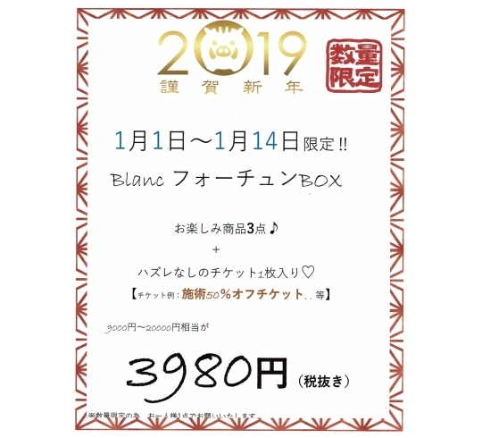 「2019年も福袋実施致します☆」