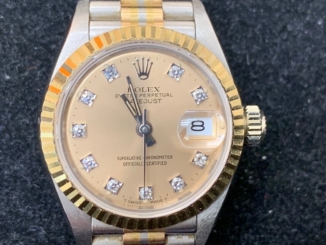 「「ロレックス」(ROLEX)  デイトジャスト 69179G レディス腕時計　お買取りさせて頂きました。 　ブランド時計、貴金属、ダイヤ、色石の「生前整理」「遺産相続」　買取りと査定は「チケット大黒屋」金町北口店」