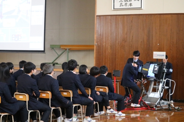 「市内高校にて自転車安全運転講習を実施しました。」