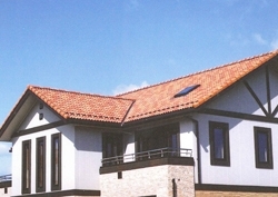 南欧風の明るい屋根を作るための混ぜ葺き専用色。「湊建材工業株式会社」