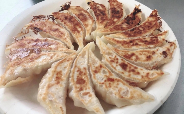 「宮祭りで焼き餃子の販売します。餃子通り沿いです。」