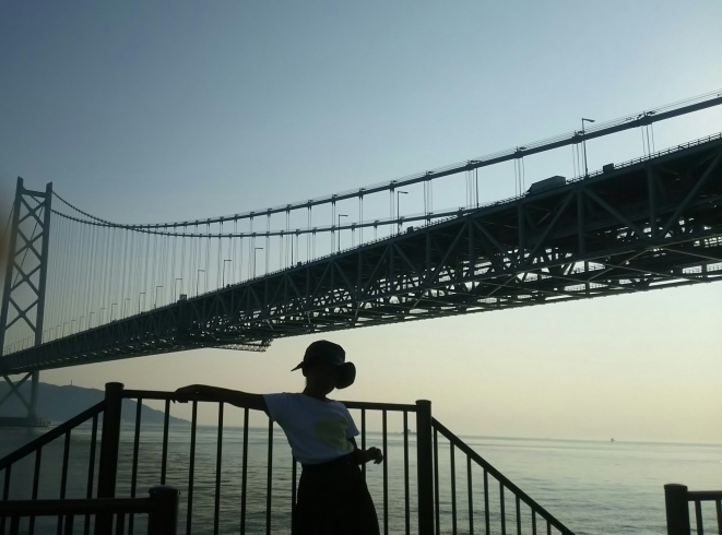 「お盆過ぎ☆明石海峡大橋☆夏休みもあとわずか」