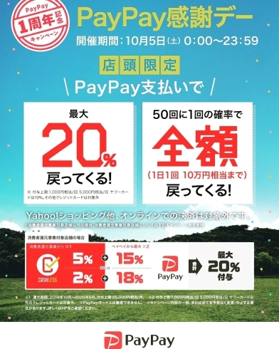 「PayPay感謝デー!!」