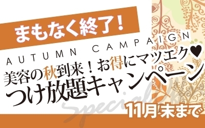 「付け放題キャンペーン！残り1か月！」