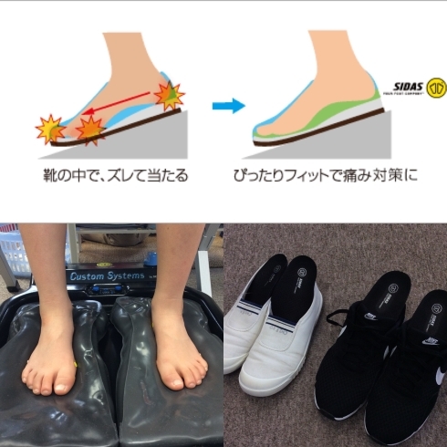 「足とシューズ(靴)とのフィッティング向上にはカスタムインソールがオススメです！」