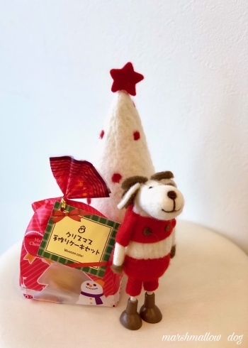 手作りのクリスマスケーキ「わんこのクリスマス&お正月　(^O^)／」