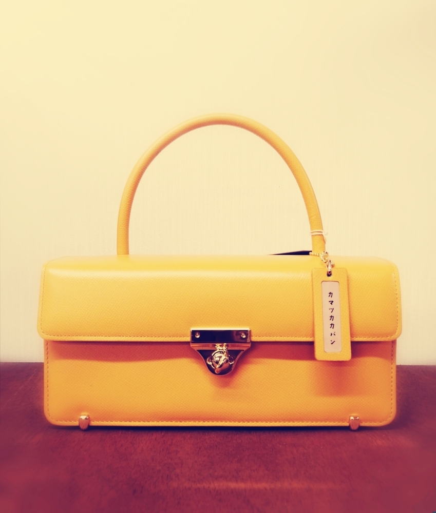 ケリーデザインバッグ 黄色 イタリアで購入 バッグ ハンドバッグ