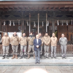 ﾌｪﾆｯｸｽ工業　今年も無事故無災害で安全祈願！