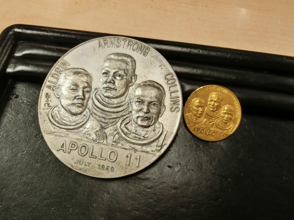 アポロ11号 月着陸記念 メダル 純銀製 約535.5g✩〜✩〜✩〜✩