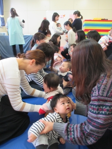 赤ちゃんたちを交換～！　あれ？ママじゃない？？「今日は「こりす組」がありました！」