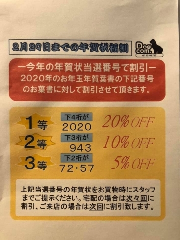 年賀企画「ペットフードの宅配は当店にお任せ！～新年福割企画～」