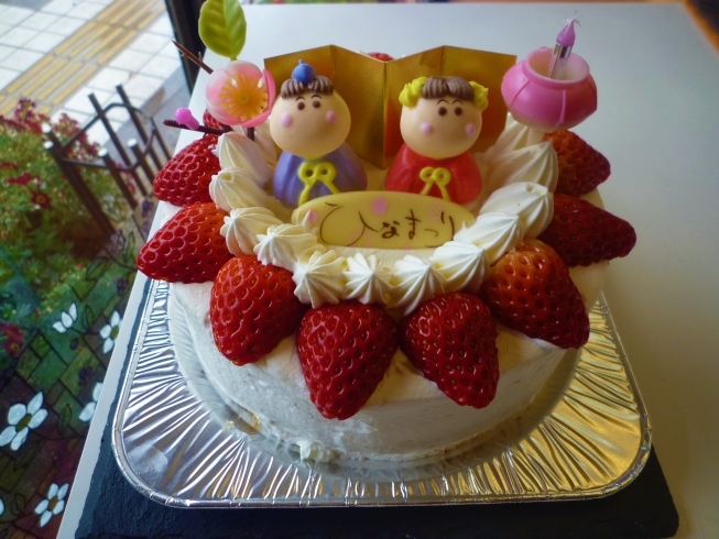 生クリーム5号（15㎝）「ひなまつり～伊奈町のケーキ屋シャンティ洋菓子店～」