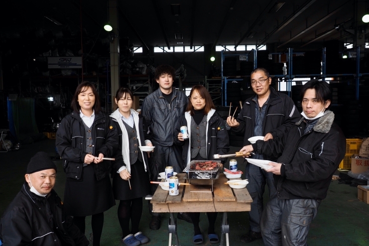 「★社内ＢＢＱ★お昼ご飯★　焼肉や海鮮を食べました♬」