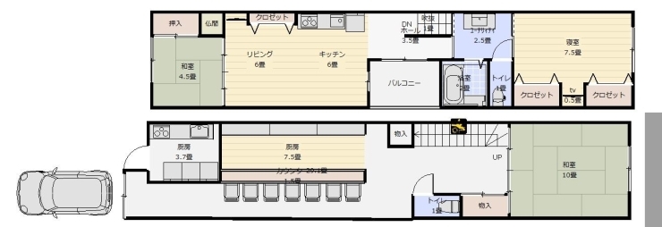 平面図「オーナー様を募集します。高岡市末広町　店舗併用住宅です。」