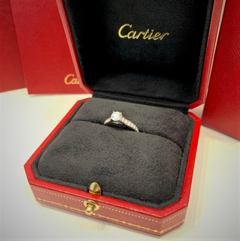 カルティエ/ダイヤリングを高価買取しました！「【5月26日】カルティエ Pt950 D0.43ct ダイヤモンドリングを高価買取しました！」