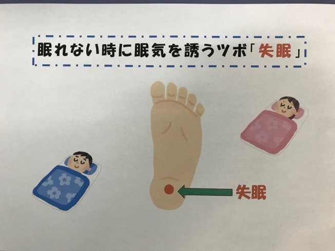 「眠れないときに効果のあるツボ」