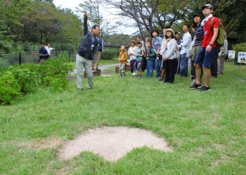 恐竜の足跡（実寸大）　大きい！