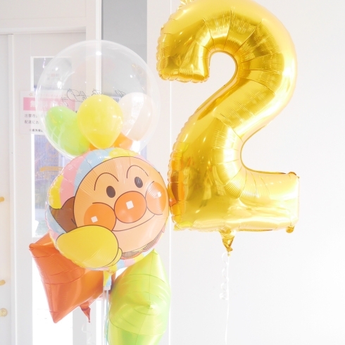 2歳のお誕生日プレゼントや飾り付けにアンパンマン「2歳の誕生日の飾り付けはアンパンマンで間違いなし！ 出雲市姫原 バルーン おむつケーキ 誕生日 飾り付け」